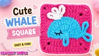 Thumbnail: Whale Crochet Granny Square | Easy Crochet Tutorial for Beginners 