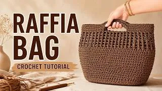 Thumbnail: Crochet Raffia Tote Bag Tutorial | Easy Summer Bag