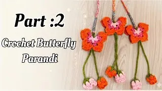 Thumbnail: Part 2 : crochet Parandi Tutorial ❤️Easy Crochet Parandi (Lacchadori) Tutorial| Beginner Friendly👍💯
