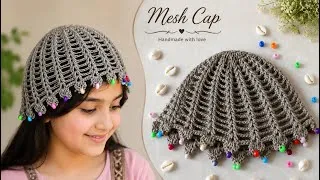Thumbnail: Crochet Mesh cap 💯👍step by step for beginners 