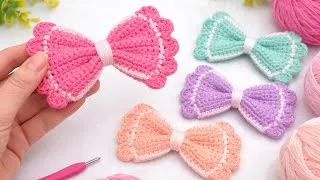 Thumbnail: 🎀Cute Crochet Bow✨Easy Tutorial💖Beginner Friendly#crochetforbeginners#crochetwithnimmi #crochetideas