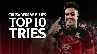 Thumbnail: Crusaders vs Blues Top 10 Tries