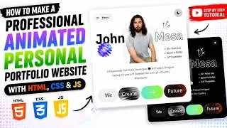 Thumbnail: How to Make a Portfolio Website | Portfolio Website using HTML CSS & JavaScript