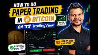 Thumbnail: Learn Bitcoin Paper Trading on TradingView | Complete Beginner Tutorial (2026)