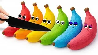 Thumbnail: Relaxing ASMR Kinetic Sand Banana Cutting | Colorful DIY Fruit