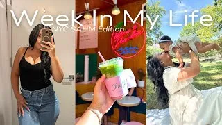 Thumbnail: WEEKLY VLOG | SAHM Edition, NYC Summer, New Mom Tips, Postpartum Workouts, Statue of Liberty Tour