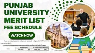 Thumbnail: PU admission punjab university merit list | merit list pu