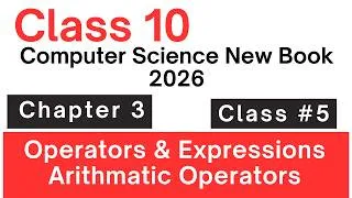 Thumbnail: class 10 computer chapter 3: operators in python arithmatic operators