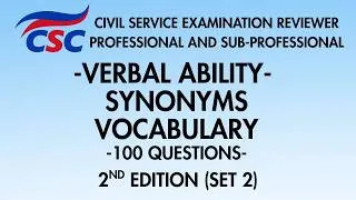 Thumbnail: CSE Reviewer(Verbal Ability)Synonyms | 2nd Edition | SET 2