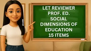 Thumbnail: Social Dimensions of Education ⎹ Professional Education ⎹ LET Reviewer @CSELET