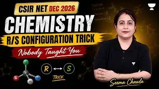 Thumbnail: CSIR NET Chemistry Short Trick | R/S Configuartion Short Trick | CSIR NET Dec 2026