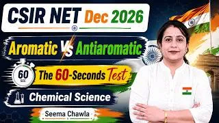 Thumbnail: Aromatic Vs Antiaromatic CSIR NET Chemistry | CSIR NET Chemistry Dec 2026 | Seema Chawla