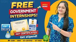 Thumbnail: FREE Government Internship 2026🔥 Get Certificate + Stipend 💰| APPLY NOW ✅