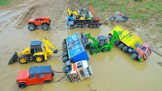 Thumbnail: Volvo Truck Mahindra Tipper JCB 3DX Tata Dumper Accident Mud Road Pulling Jcb Car Bike Crane ? CSToy