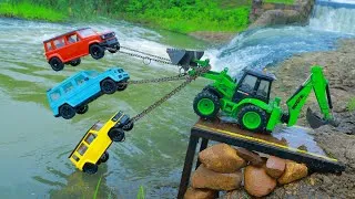 Thumbnail: Maruti Suzuki Tata Punch GWagon Scania Tipper Accident River Pulling JCB Tractor kids video ? CS Toy