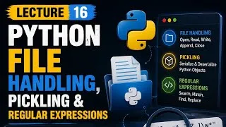 Thumbnail: Advanced Python File Handling, Pickling & Regular Expressions (Regex) Explained | Python Lecture 16