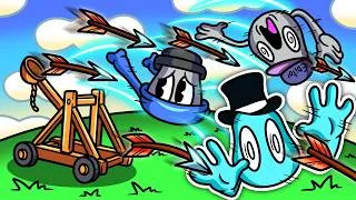 Thumbnail: We Get Arrowed in the Face as Floppy Ragdoll Morons in Heave Ho 2!