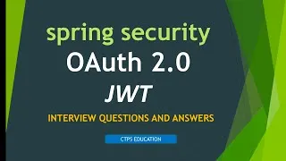 Thumbnail: Spring Security| OAuth2.0 | JWT  interview questions and answers #springsecurity