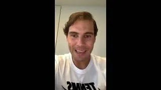 Thumbnail: Rafael Nadal Instagram live together with Roger Federer, Andy Murray and Marc López Tarrés