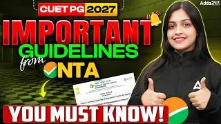Thumbnail: 🔴NTA Important Instructions for CUET PG 2027 | Exam Pattern, Fees, Eligibility & Application Form