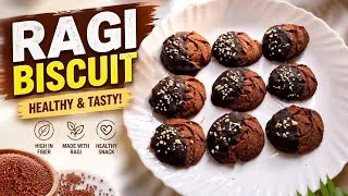 Thumbnail: Healthy Ragi Jaggery Cookies Recipe | No White Sugar ,No Aata , Crunchy Millet Cookies for Kids 