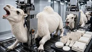 Thumbnail: 🏭 From White Camel Wool to Premium Felt 🐪 Complete Factory Process Explained