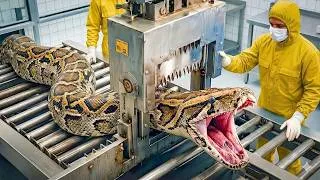 Thumbnail: 💊 How Giant Python Skeletons Become Medicine Capsules 🐍 Inside the Factory Process