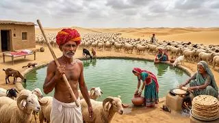Thumbnail: Thousands of Sheep & Shepherds Survive 52°C Heat in Pakistan's Desert | Desert Women Morning Routine