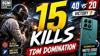 Thumbnail: 🔥 15 KILLS in TDM! Fast-Paced BGMI Gameplay | Cupid Gaming
