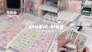 Thumbnail: studio vlog 🍰🍭 preparing for 12.12 sale, new stickers, cute labels, packing orders, etc.