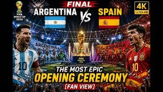 Thumbnail: 🏆 FINAL — Argentina vs Spain | The Most EPIC World Cup 2026 Opening Ceremony [FAN VIEW]