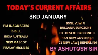 Thumbnail: BEST TOP 10 CURRENT AFFAIRS///3RD JAN
