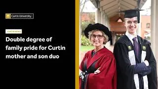 Thumbnail: Double degree of family pride for Curtin mother and son duo
