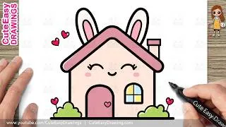 Thumbnail: How to Draw a Cute Bunny House Easy | Kawaii Bunny House Drawing for Kids!