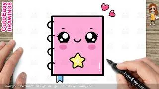 Thumbnail: How to Draw a Cute Notebook | Kawaii Notebook Drawing for Kids and Toddlers!
