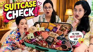 Thumbnail: 😱 SURPRISE SUITCASE CHECK! 🧳 | Rishikesh Trip Se Kya Nikla? 🤯 | Cute Sisters