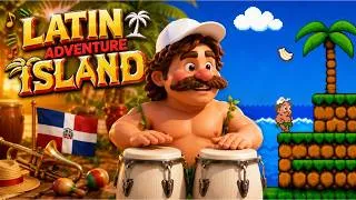 Thumbnail: Adventure Island NES but with REAL LATIN MUSIC 🎺🌴 (Cuban Salsa, Merengue, Mambo, Tango)
