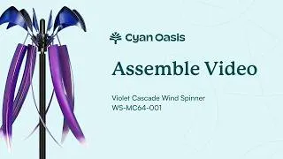 Thumbnail: Video of installation (MC64) | Violet Cascade Wind Spinner