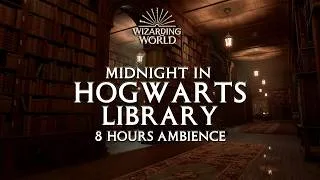 Thumbnail: Night Study in Hogwarts Library | Harry Potter Hogwarts Legacy Music and Ambience