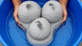 Thumbnail: ASMR very soft sand and pure cement silk crunchy paste play 🖤 powdery dipping crumble in 💦🌊🥶