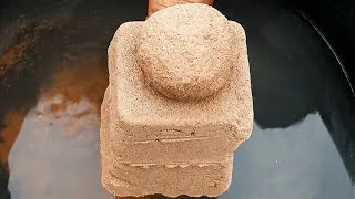 Thumbnail: ASMR Relaxing silky smooth full Dusty Dry paste play dipping crumble in 💦🌊🥶🤎