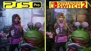 Thumbnail: High on Life 2 PS5 Pro vs Switch 2 Graphics Comparison