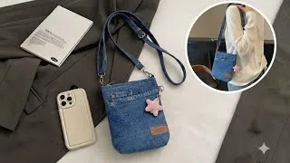 Thumbnail: 👜 Simple Bag With Pocket From Old Denim | Bolso Jean desde vaqueros antiguos | Upcycled Crafs 👖✂️👜 
