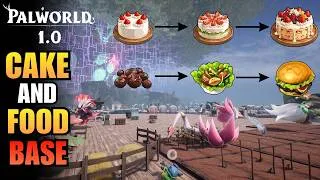 Thumbnail: The Ultimate Cake & Food Farming Base Setup in Palworld 1.0 (Early to Late Game Guide)