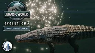 Thumbnail: Crocodilia Coast DLC Showcase: 5 New Dinosaurs in Jurassic World Evolution 3