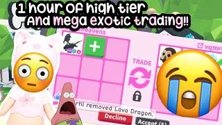 Thumbnail: 1 HOUR OF HIGH TIER AND MEGA EXOTIC TRADING!! (Trading compilation) #adoptme 
