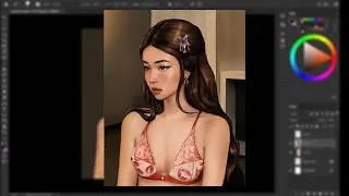 Thumbnail: Stylized Semi realistic Digital Portrait Art process video
