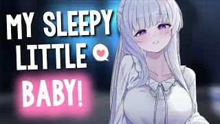 Thumbnail: Your Sleepy Roomie Sneaks Into Your Bed...and Pulls You Into Her Chest 💗 [ASMR | Praise & Kisses]