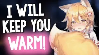 Thumbnail: Clingy Kitsune GF Won't Let You Out Of Her Arms 💙 [Fluffy Cuddles | Soft Spoken | Heartbeat | ASMR] 