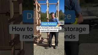 Thumbnail: How to build a storage bin rack in 90 seconds. Love, Dad